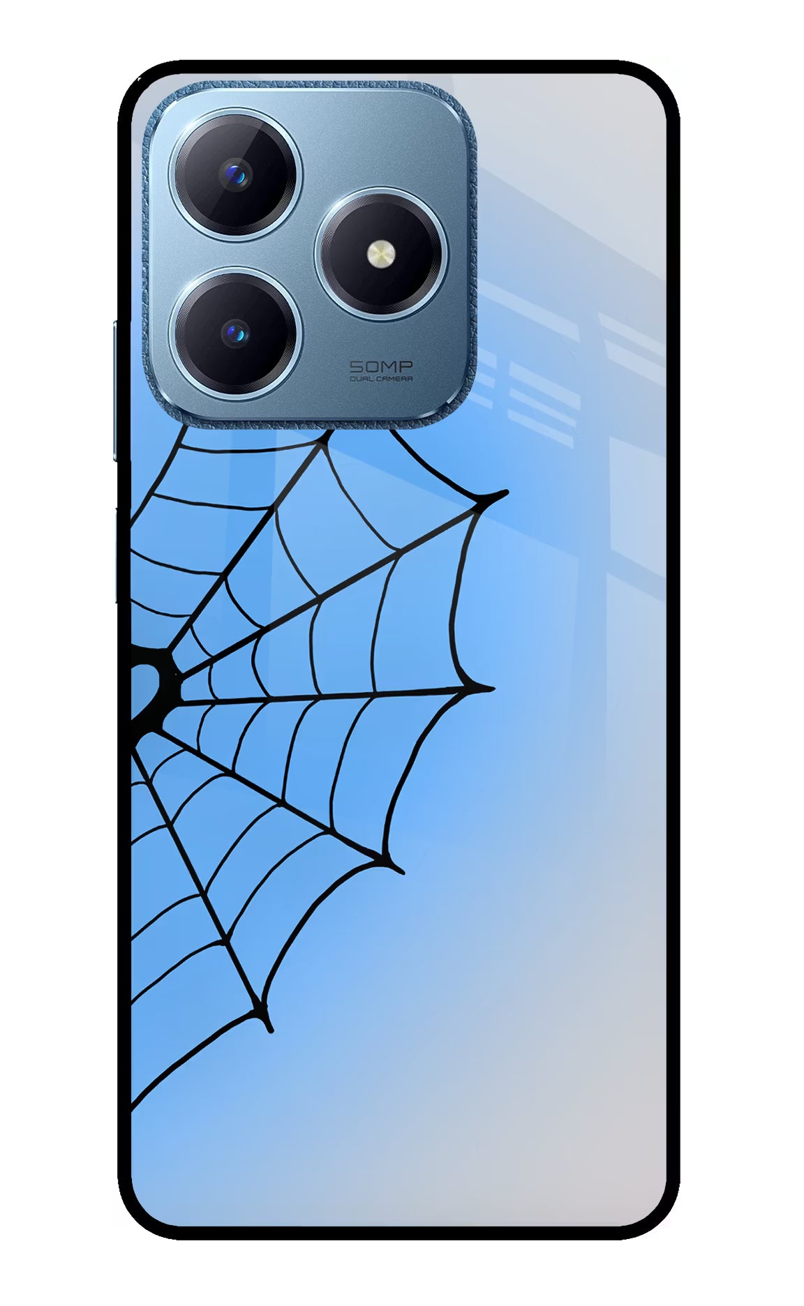 Blue Web Realme C63 Glass Case