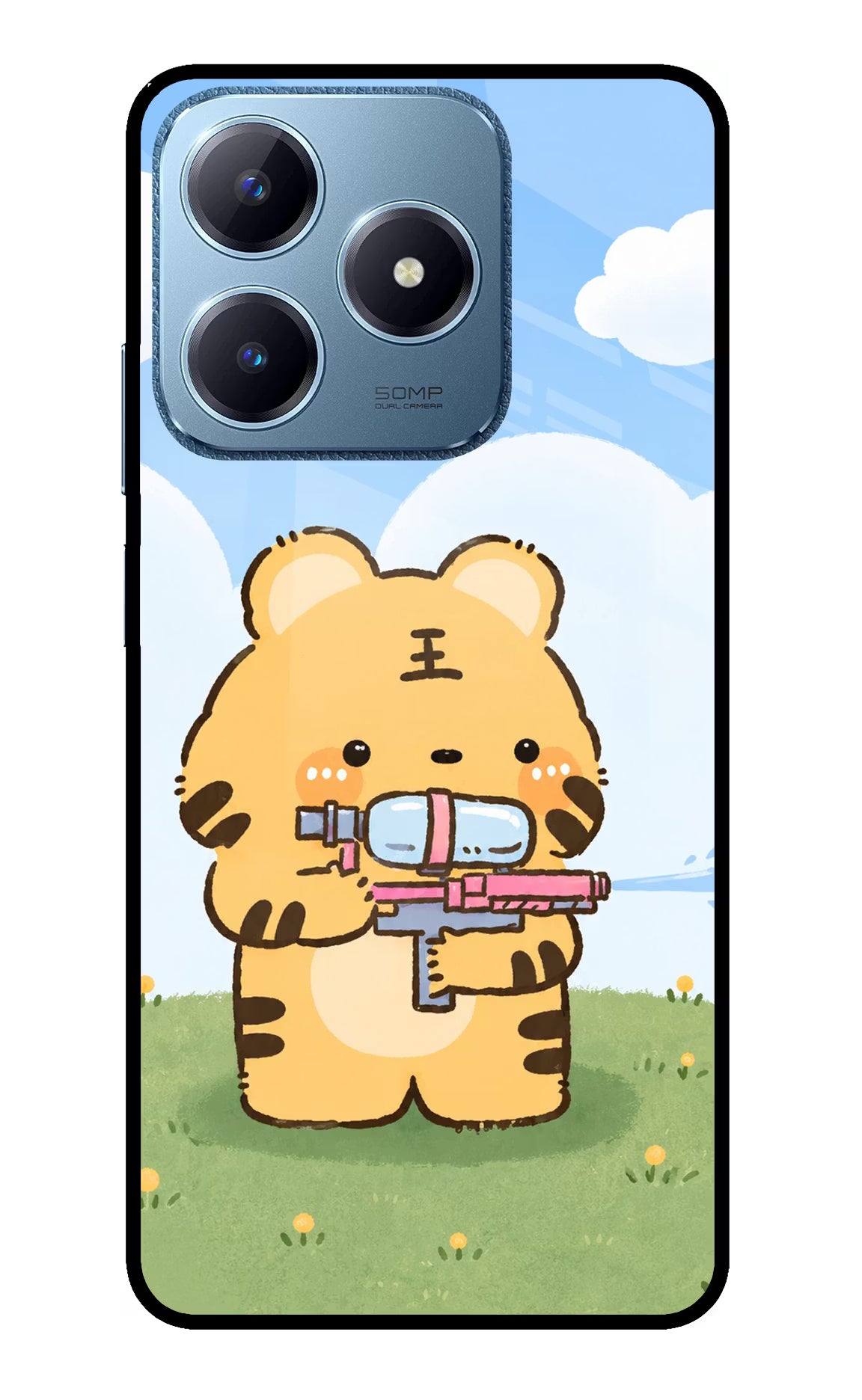 Tiger Treat Realme C63 Glass Case