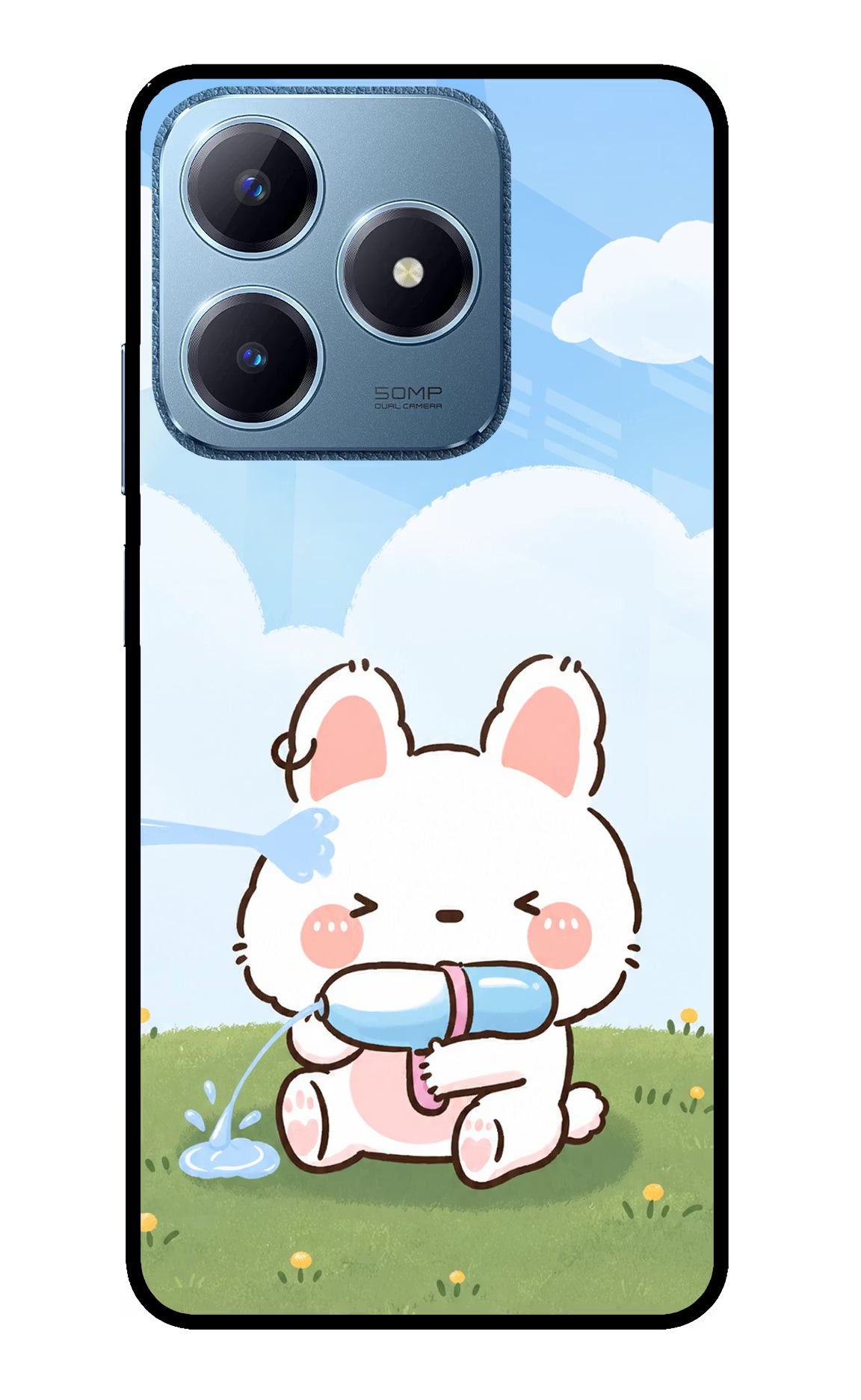 Bunny Treat Realme C63 Glass Case