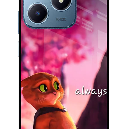 Always Cat Realme C63 Glass Case