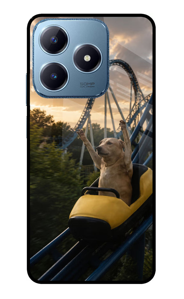 Rollercoaster Dog Realme C63 Glass Case