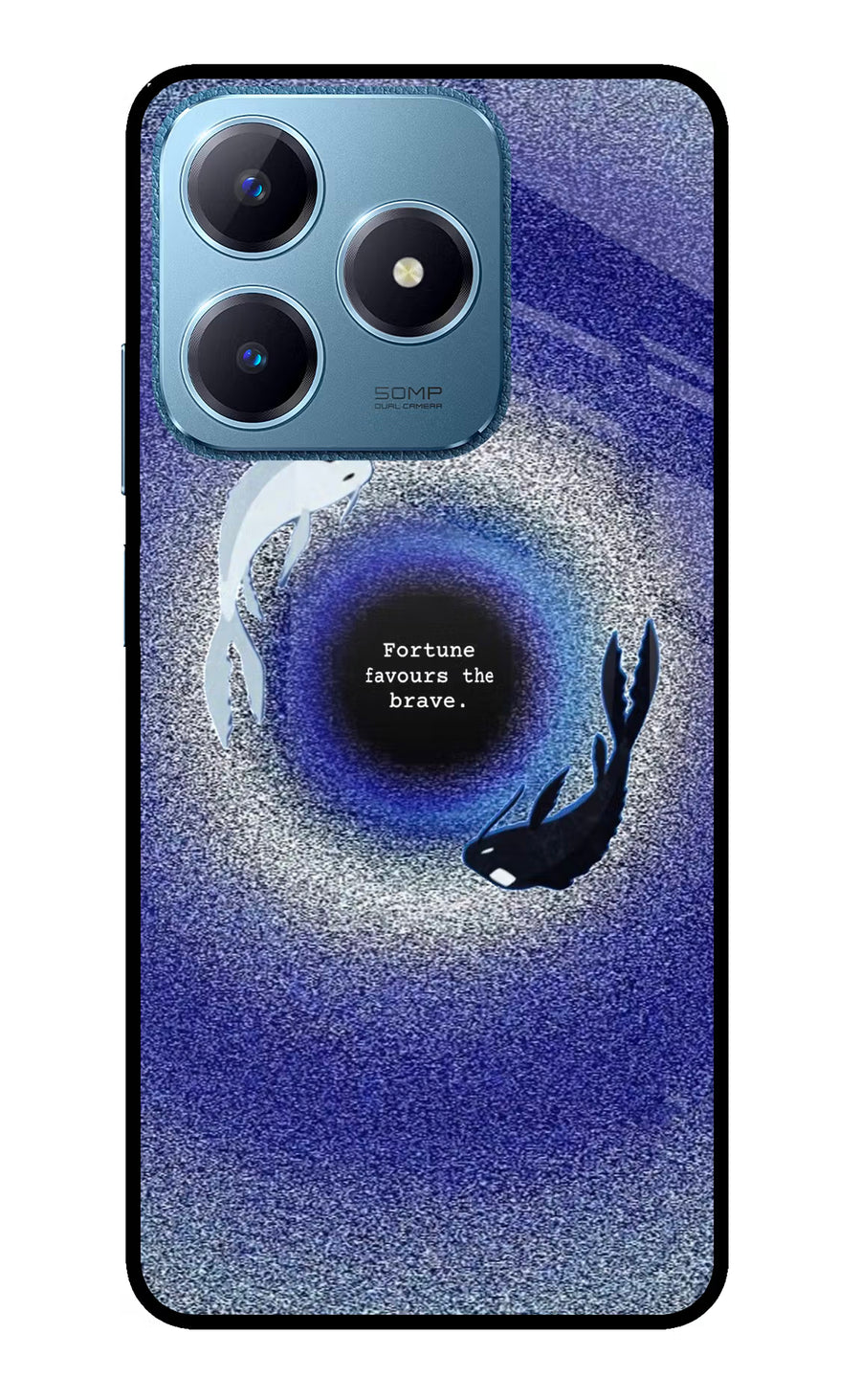 Dark Koi Realme C63 Back Cover, Glass case