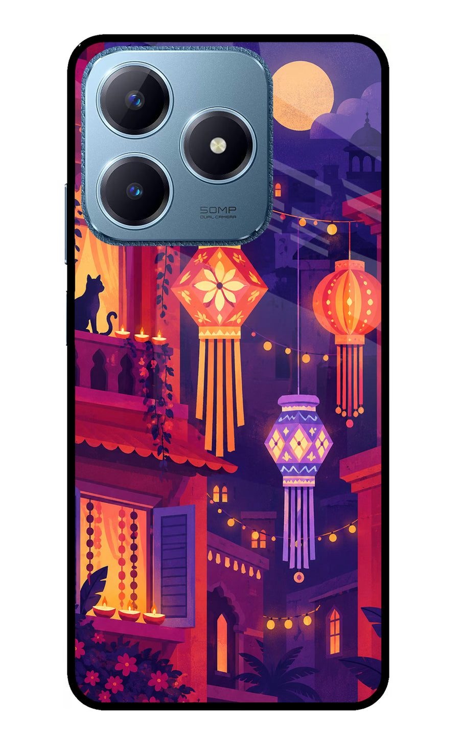 Lantern Lane Realme C63 Back Cover, Glass case