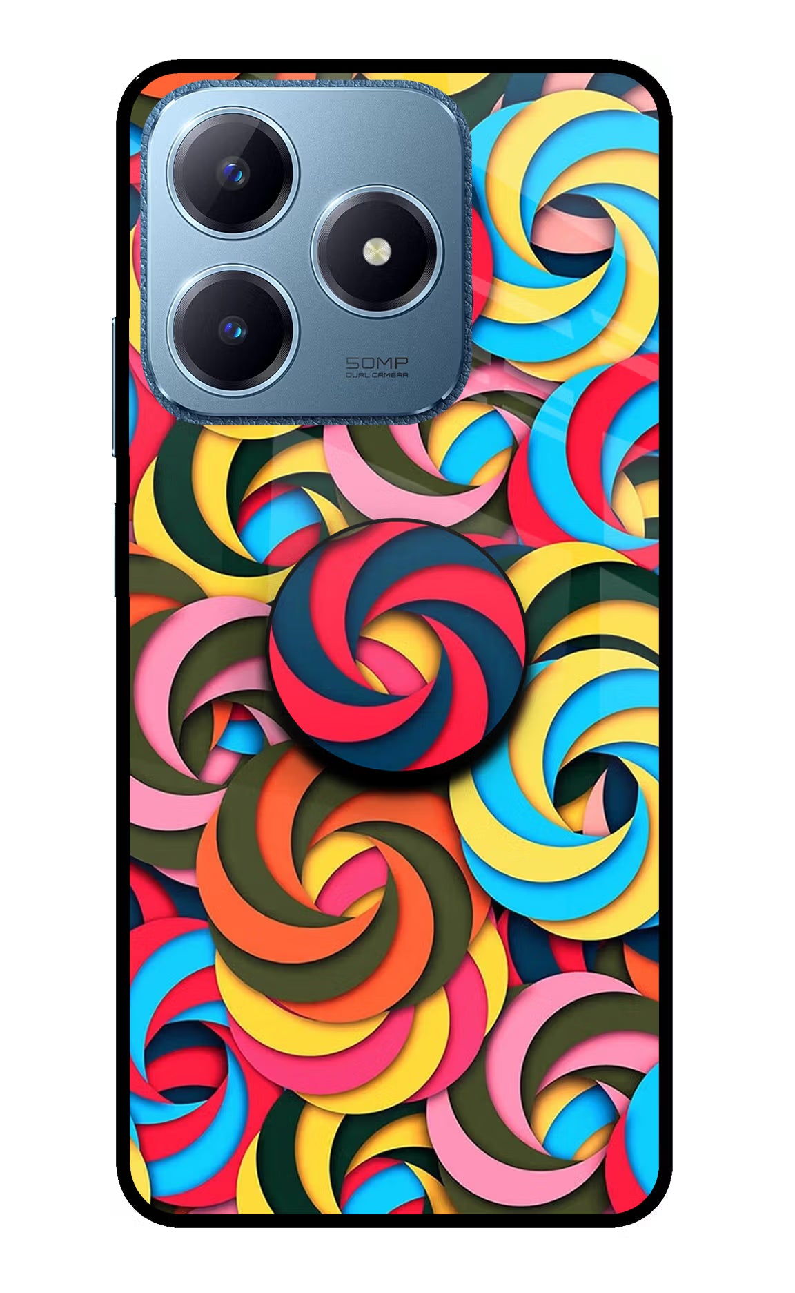 Spiral Pattern Realme C63 Pop Case by Casekaro