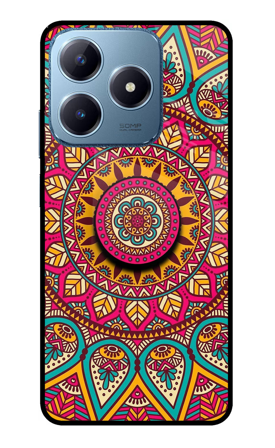 Mandala Realme C63 Pop Case, Glass case