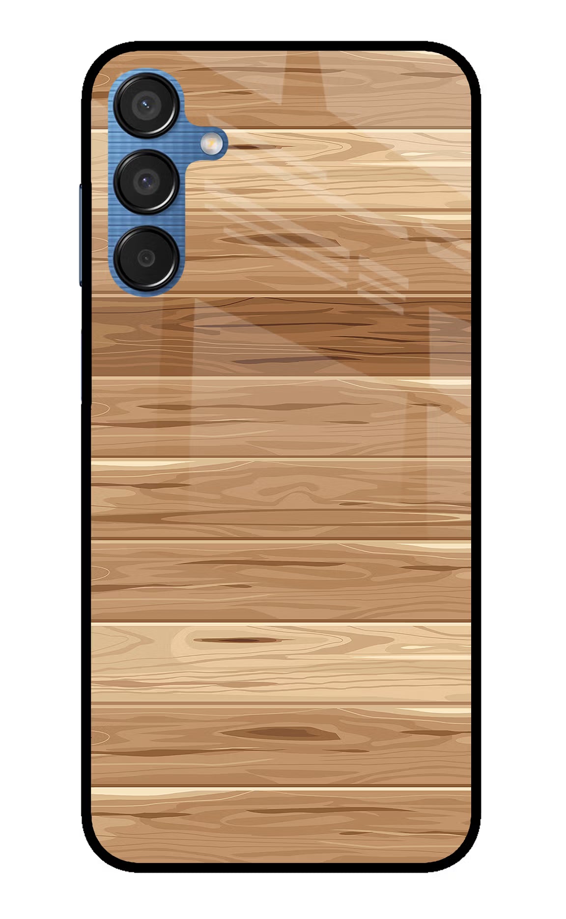 Wooden Vector Samsung M15 5G Glass Case Back Cover by Casekaro
