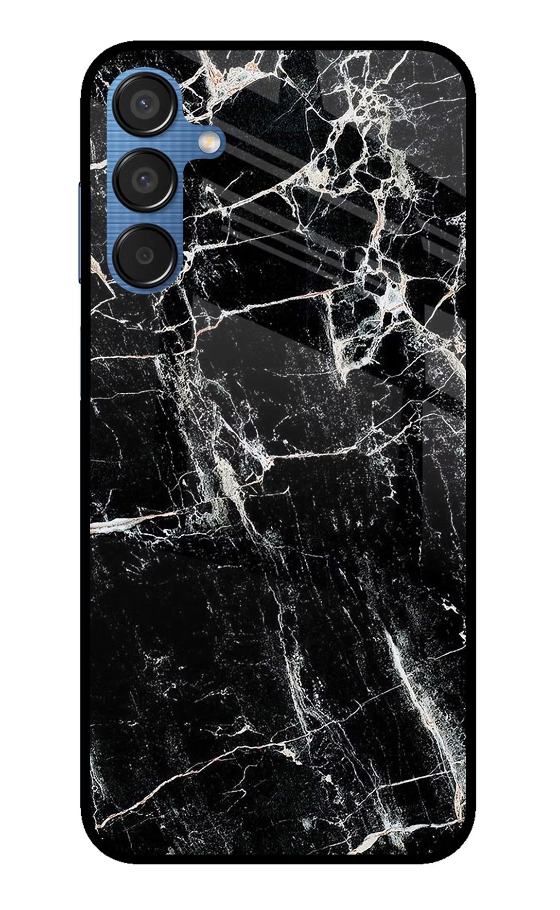 Black Marble Texture Samsung M15 5G Glass Case
