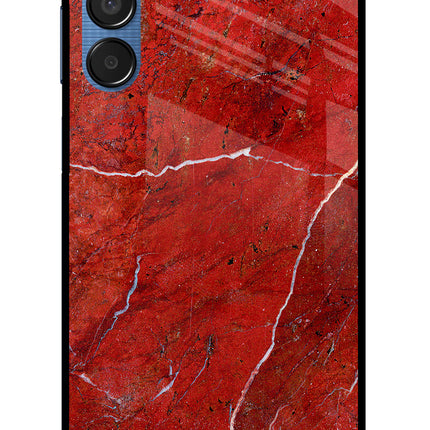 Red Marble Design Samsung M15 5G Glass Case