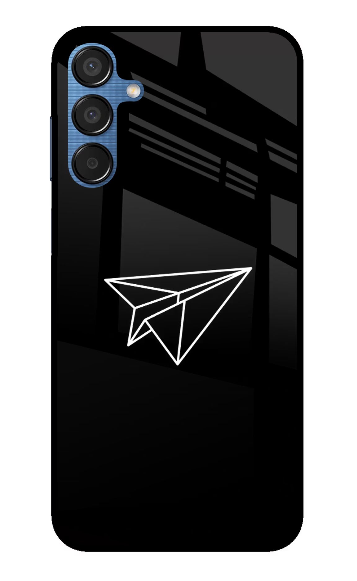 Paper Plane White Samsung M15 5G Glass Case