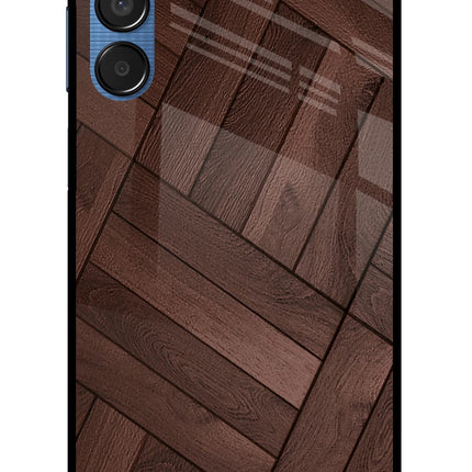 Wooden Texture Design Samsung M15 5G Glass Case