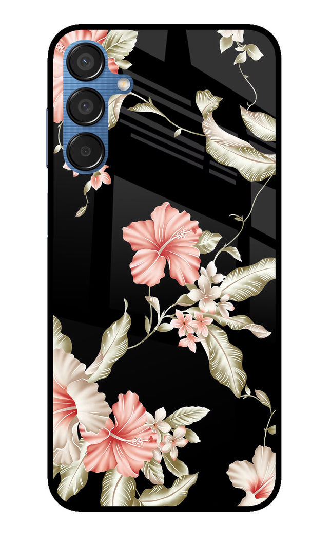 Flowers Samsung M15 5G Glass Case Back Cover by Casekaro