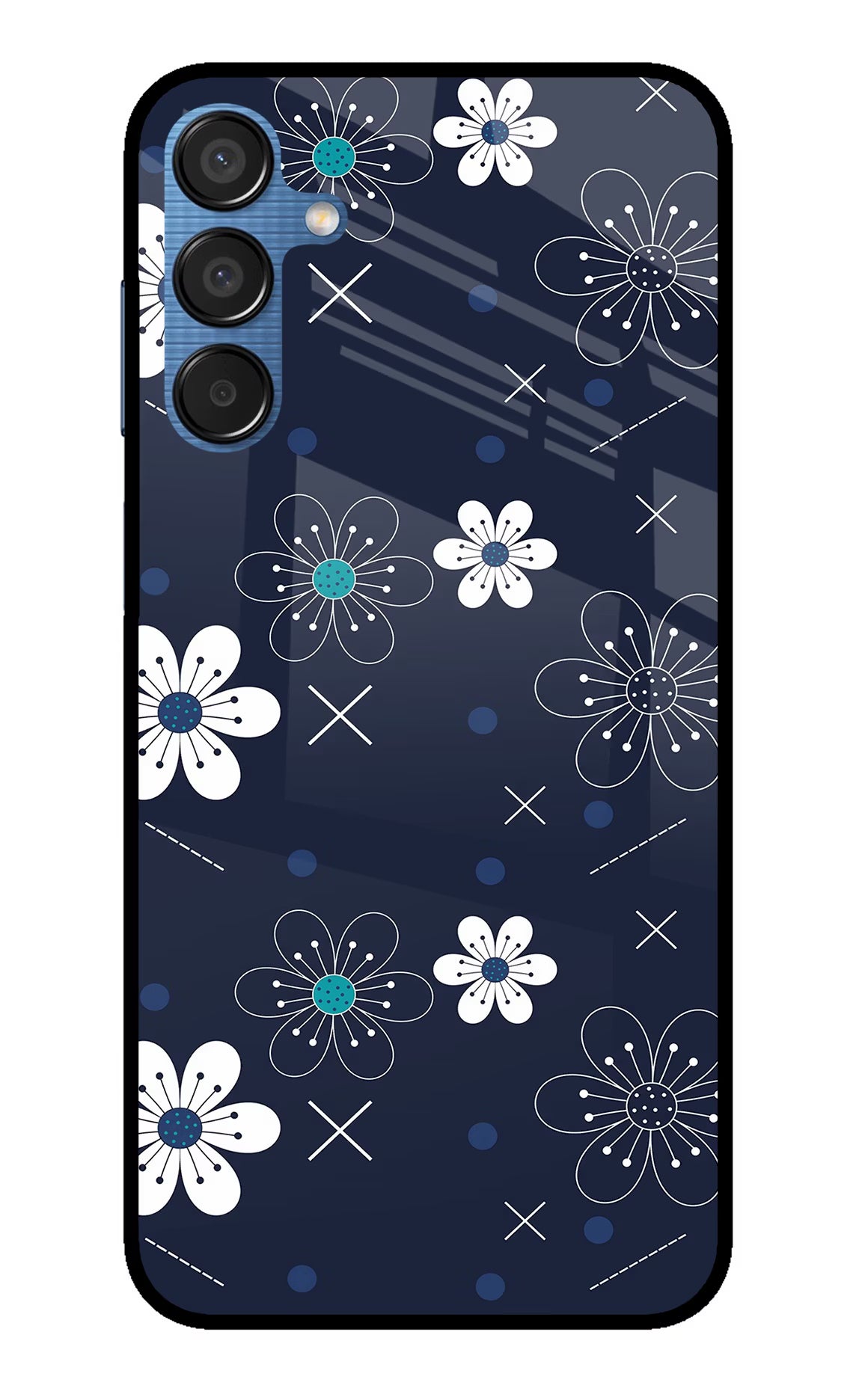 Flowers Samsung M15 5G Glass Case Back Cover by Casekaro