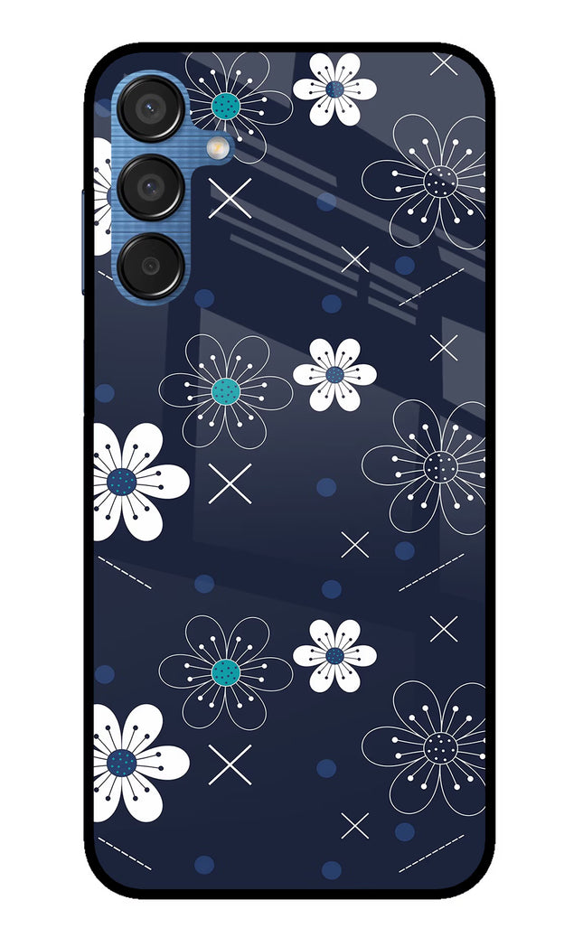 Flowers Samsung M15 5G Glass Case Back Cover by Casekaro