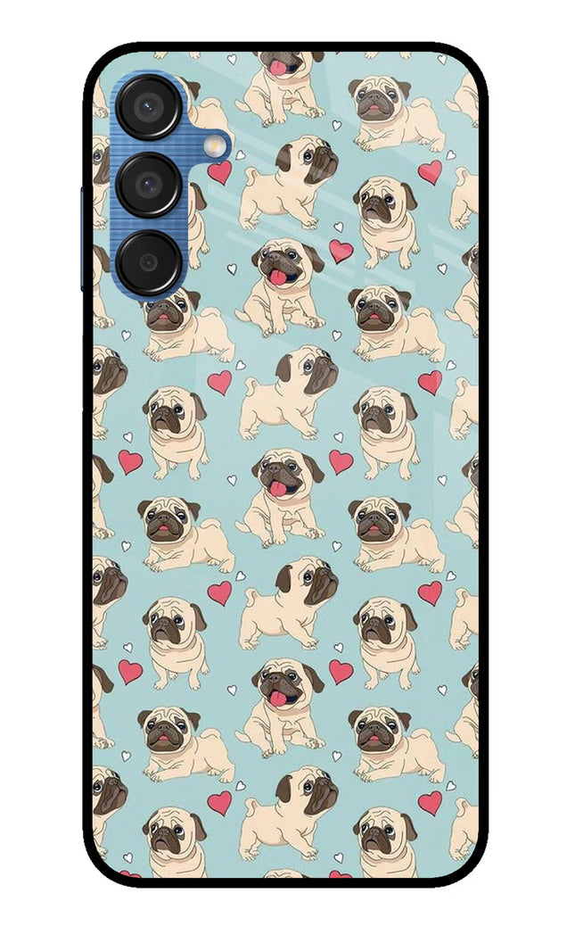 Pug Dog Samsung M15 5G Glass Case Back Cover by Casekaro