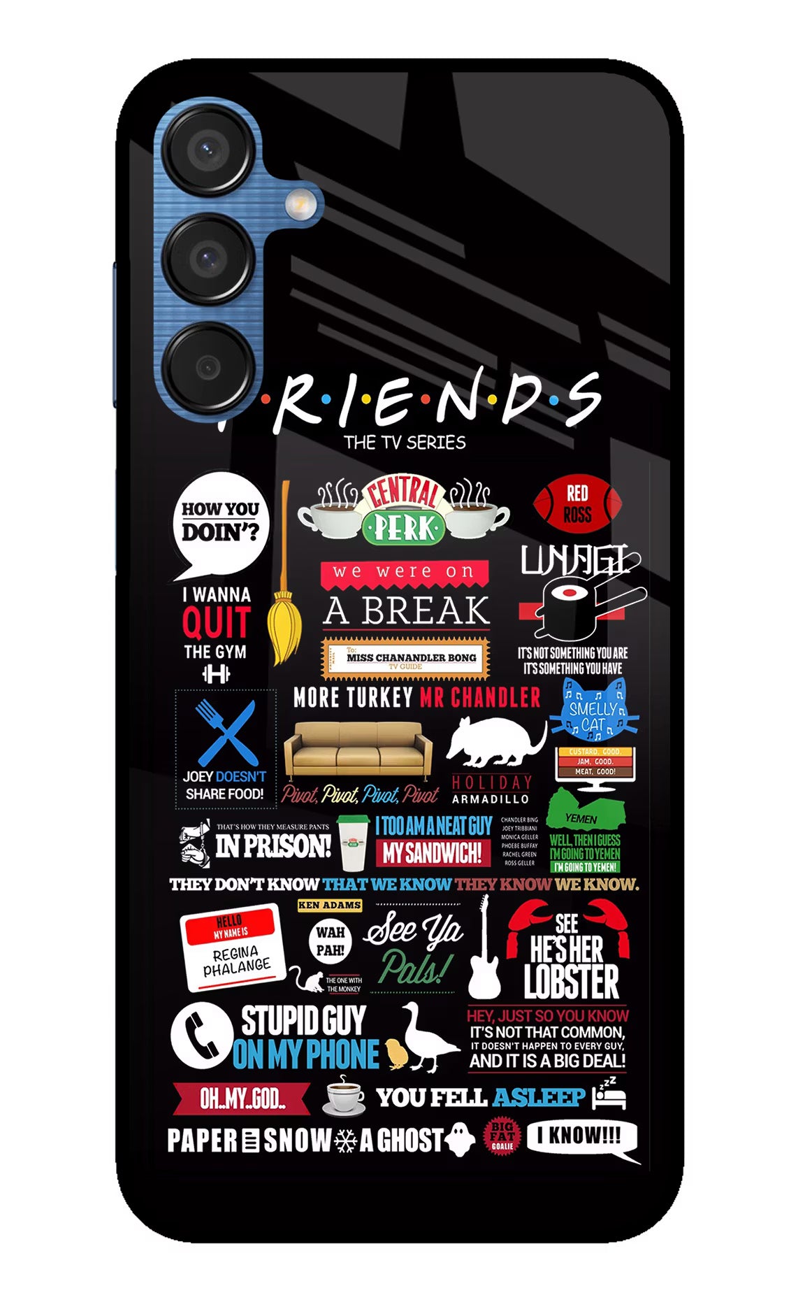 FRIENDS Samsung M15 5G Glass Case Back Cover by Casekaro