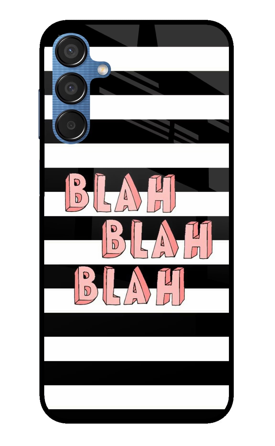Blah Blah Blah Samsung M15 5G Glass Case Back Cover by Casekaro