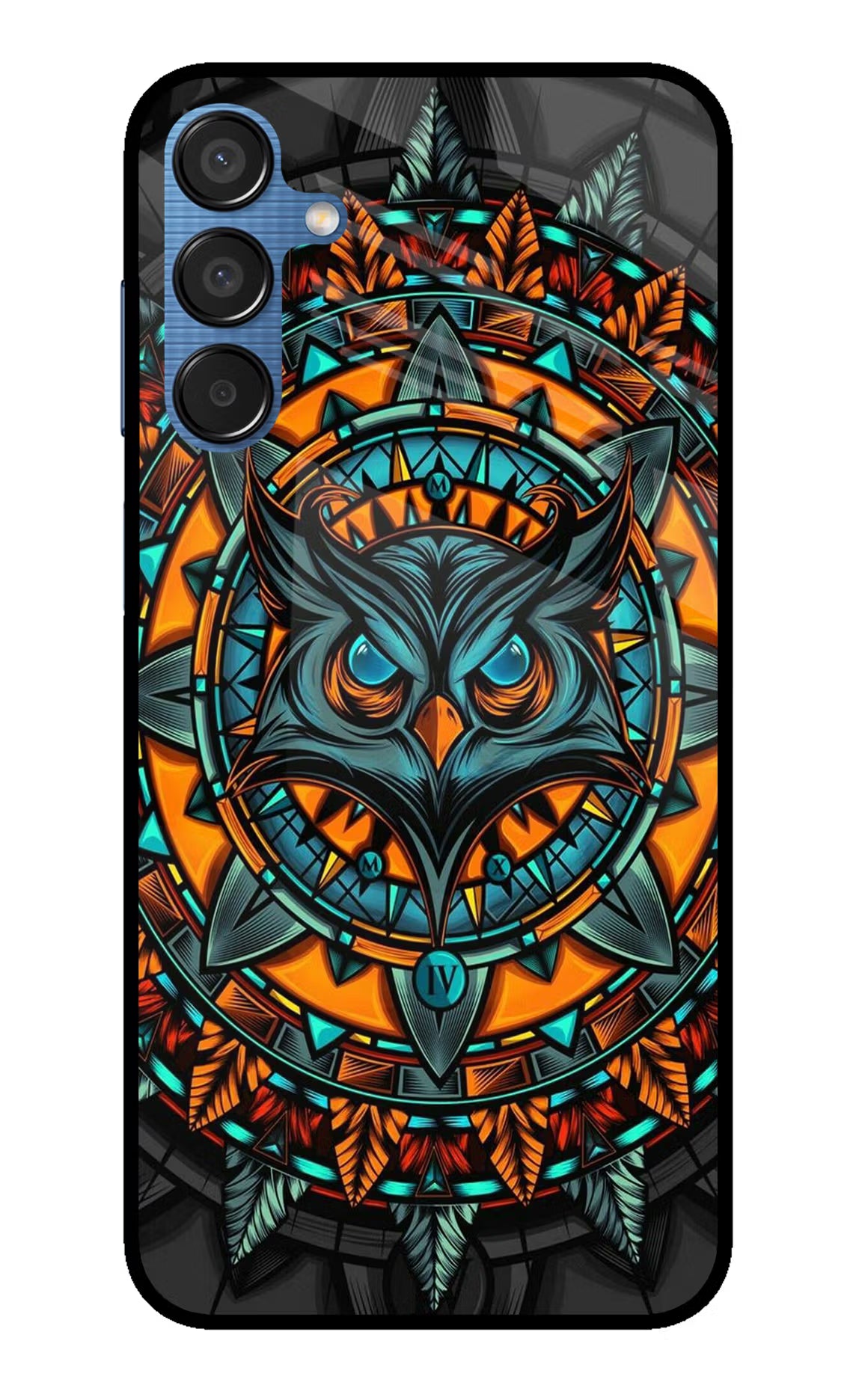 Angry Owl Art Samsung M15 5G Glass Case Back Cover by Casekaro