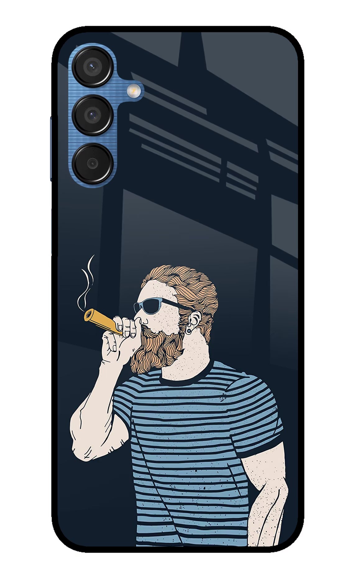 Smoking Samsung M15 5G Glass Case Back Cover by Casekaro