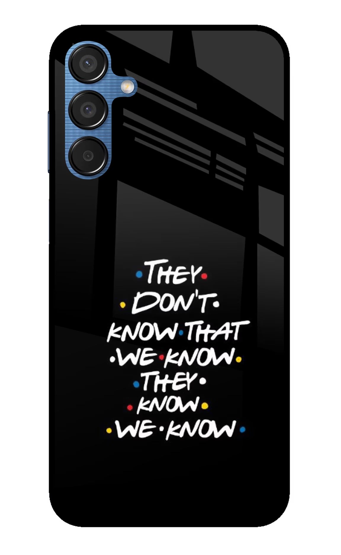 FRIENDS Dialogue Samsung M15 5G Glass Case Back Cover by Casekaro