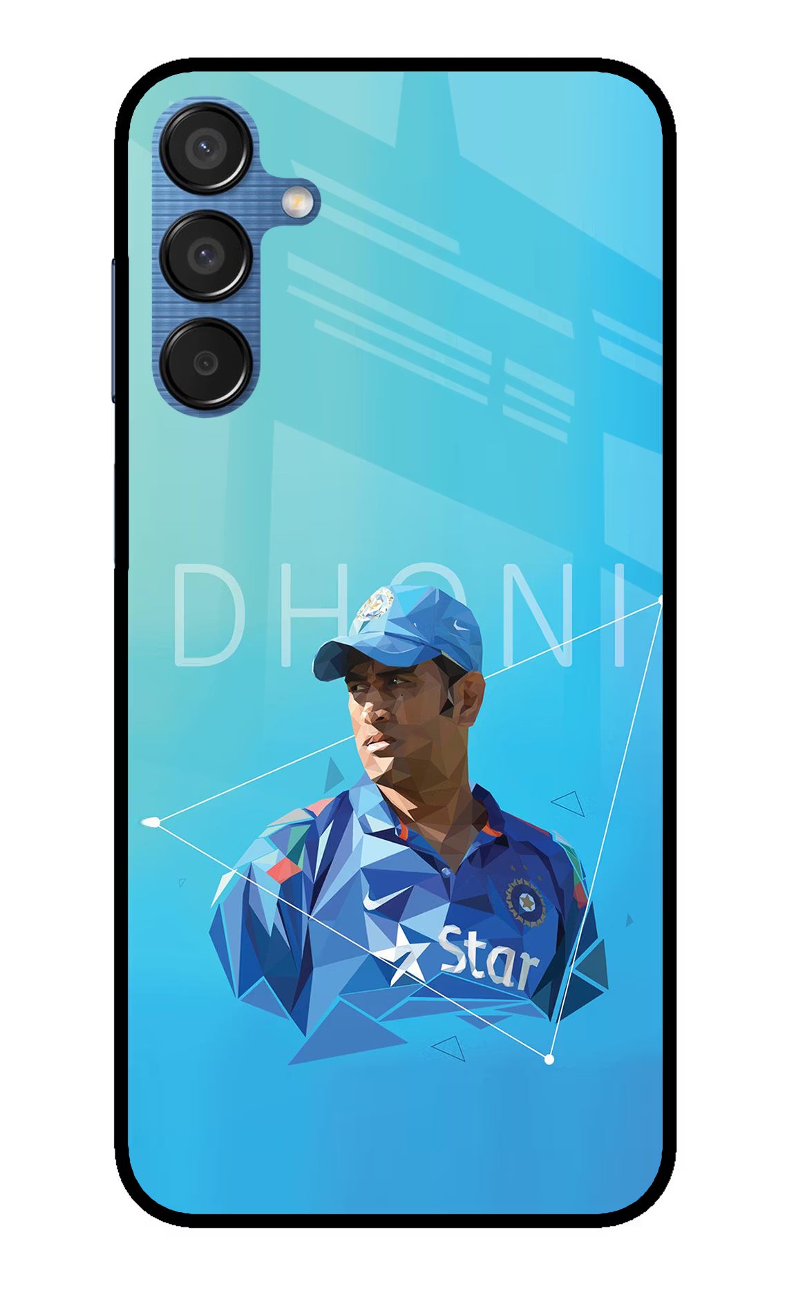 Dhoni Artwork Samsung M15 5G Glass Case