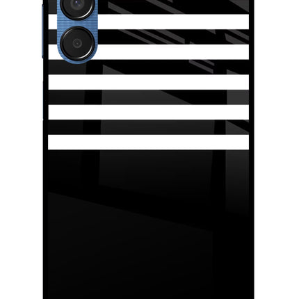 Black and White Print Samsung M15 5G Glass Case