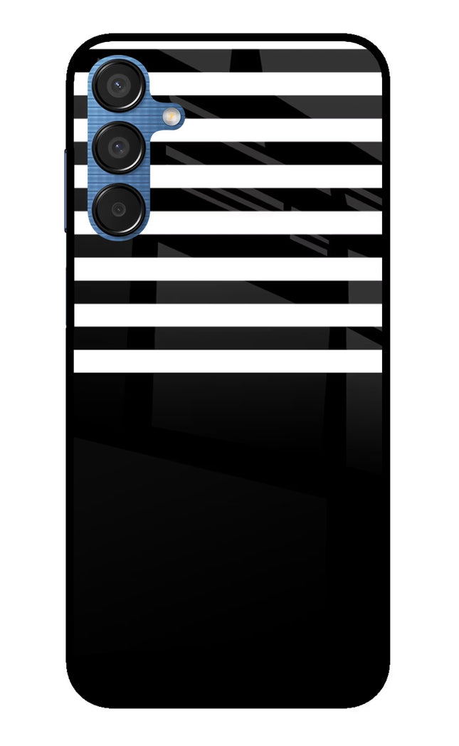 Black and White Print Samsung M15 5G Glass Case
