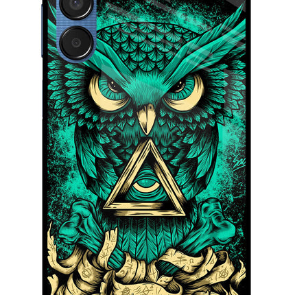 Green Owl Samsung M15 5G Glass Case