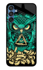 Green Owl Samsung M15 5G Glass Case