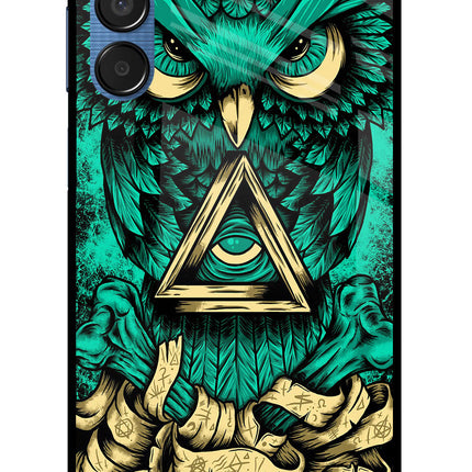 Green Owl Samsung M15 5G Glass Case