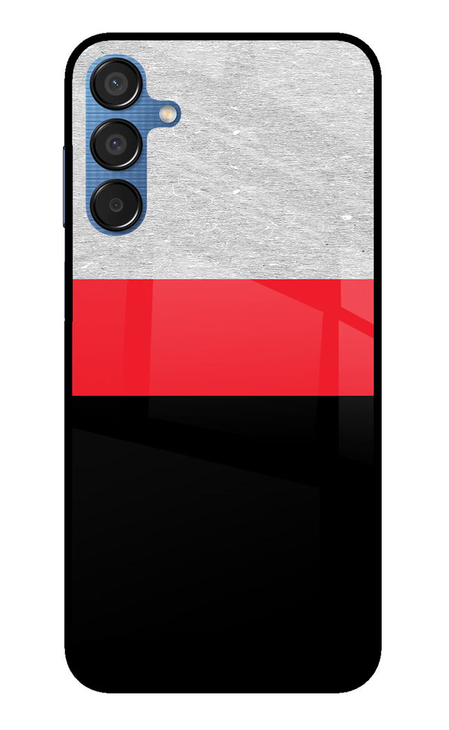 Tri Color Pattern Samsung M15 5G Glass Case