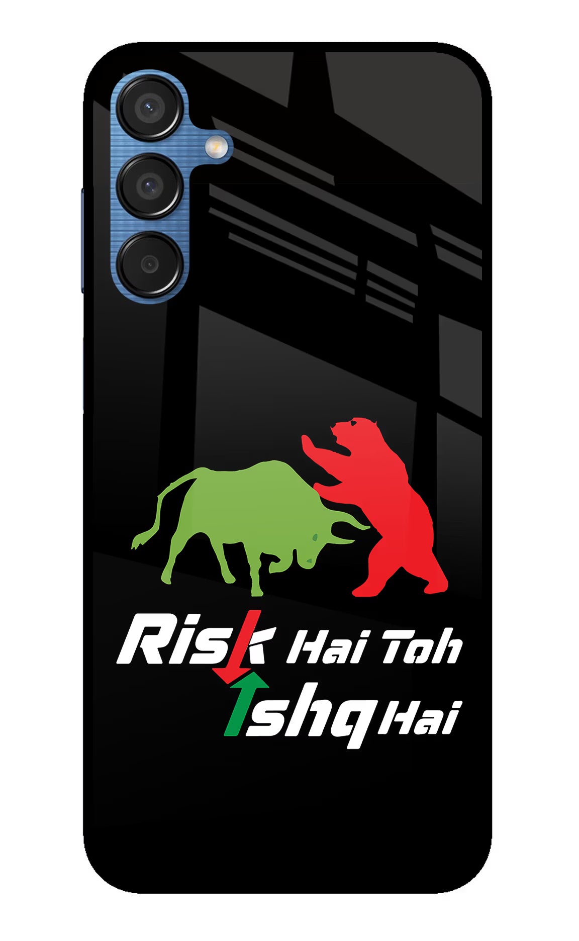Risk Hai Toh Ishq Hai Samsung M15 5G Glass Case Back Cover by Casekaro