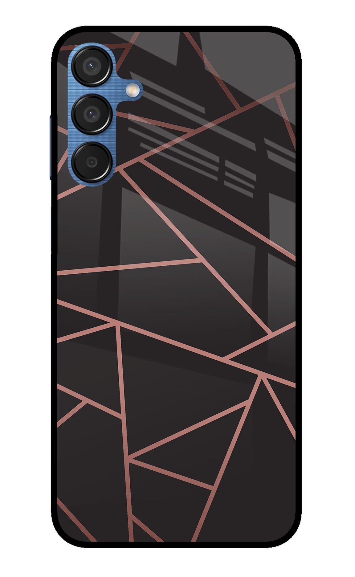 Geometric Pattern Samsung M15 5G Glass Case Back Cover by Casekaro