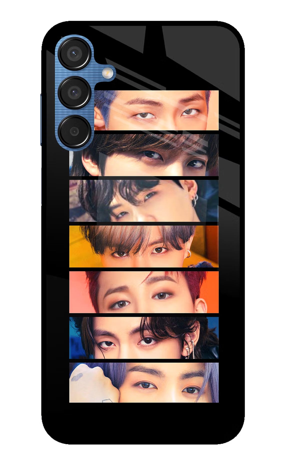 BTS Eyes Samsung M15 5G Glass Case Back Cover by Casekaro