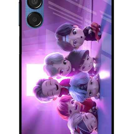BTS Chibi Samsung M15 5G Glass Case