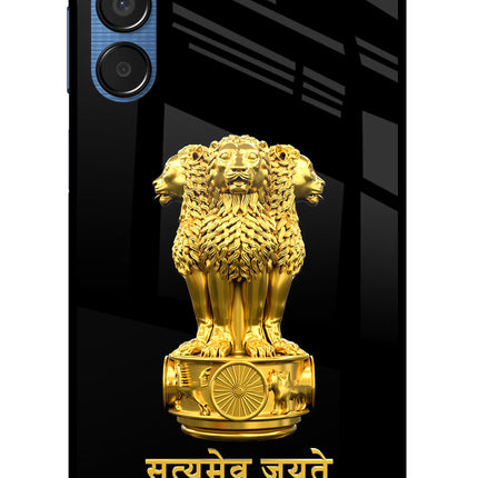Satyamev Jayate Golden Samsung M15 5G Glass Case