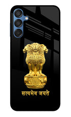 Satyamev Jayate Golden Samsung M15 5G Glass Case