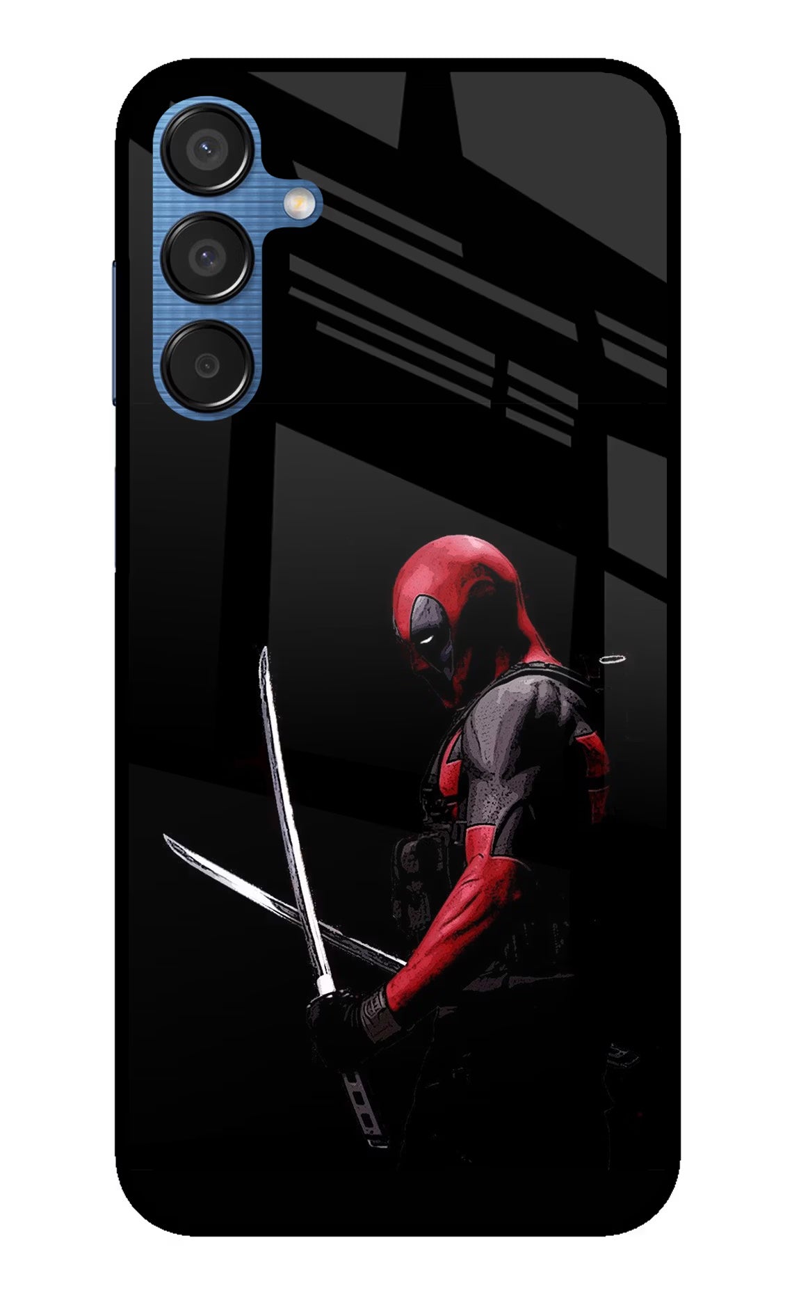 Deadpool Samsung M15 5G Glass Case Back Cover by Casekaro