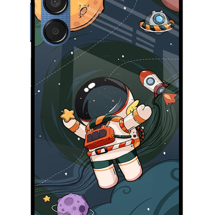 Cartoon Astronaut Samsung M15 5G Glass Case