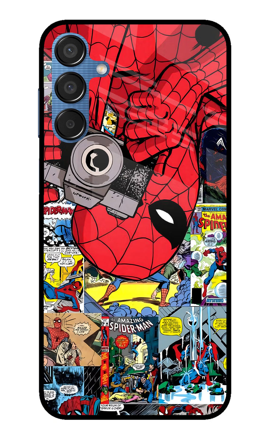 Spider Man Samsung M15 5G Back Cover, Glass case