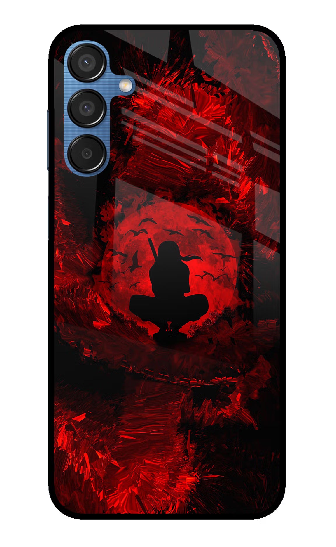 Itachi Uchiha Samsung M15 5G Glass Case Back Cover by Casekaro
