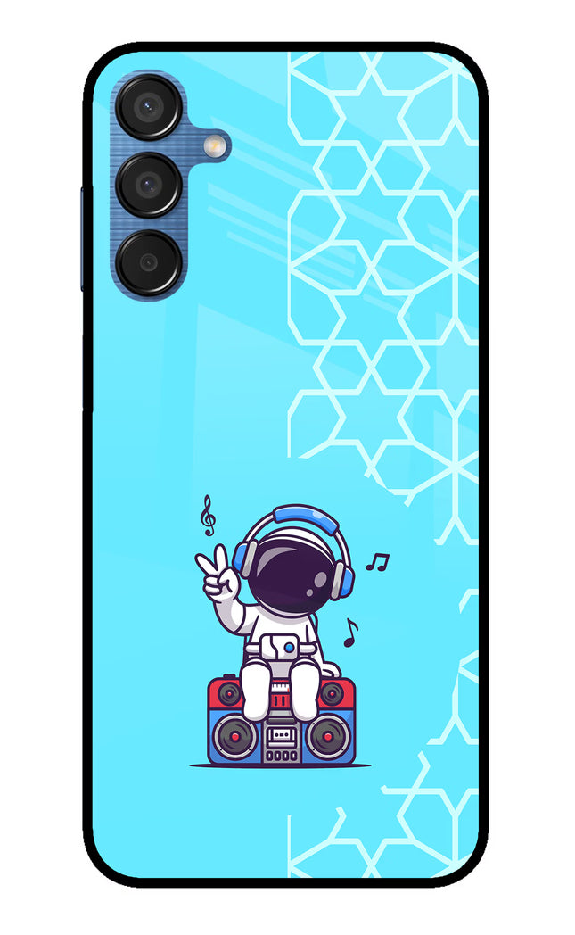 Cute Astronaut Chilling Samsung M15 5G Glass Case