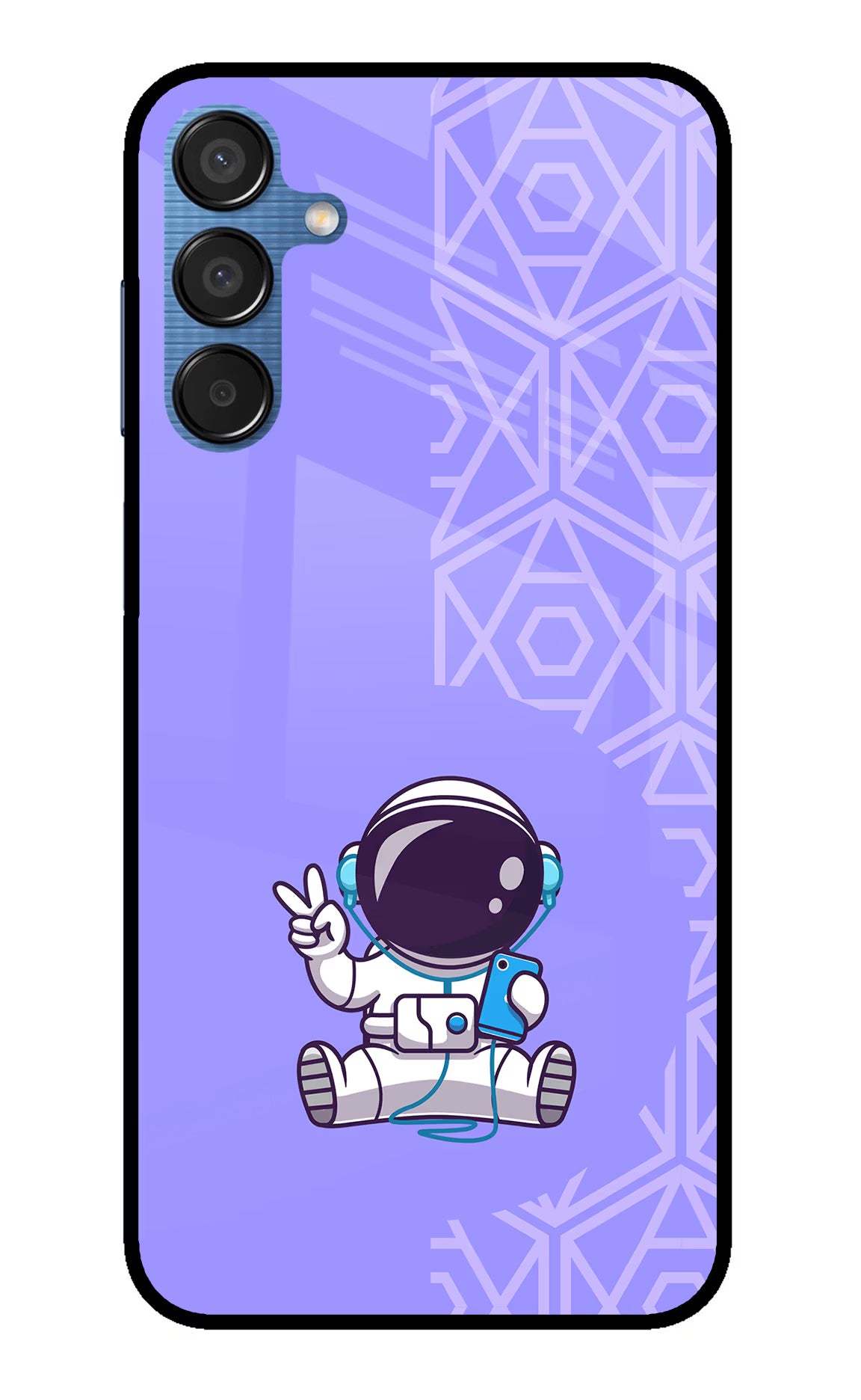 Cute Astronaut Chilling Samsung M15 5G Glass Case