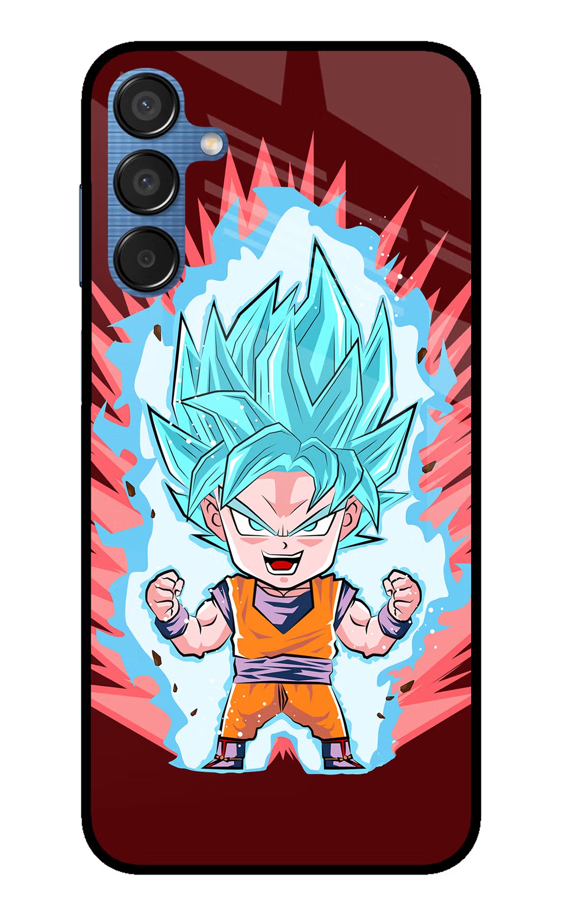 Goku Little Samsung M15 5G Glass Case Back Cover by Casekaro