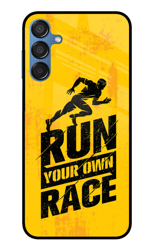 Run Your Own Race Samsung M15 5G Glass Case