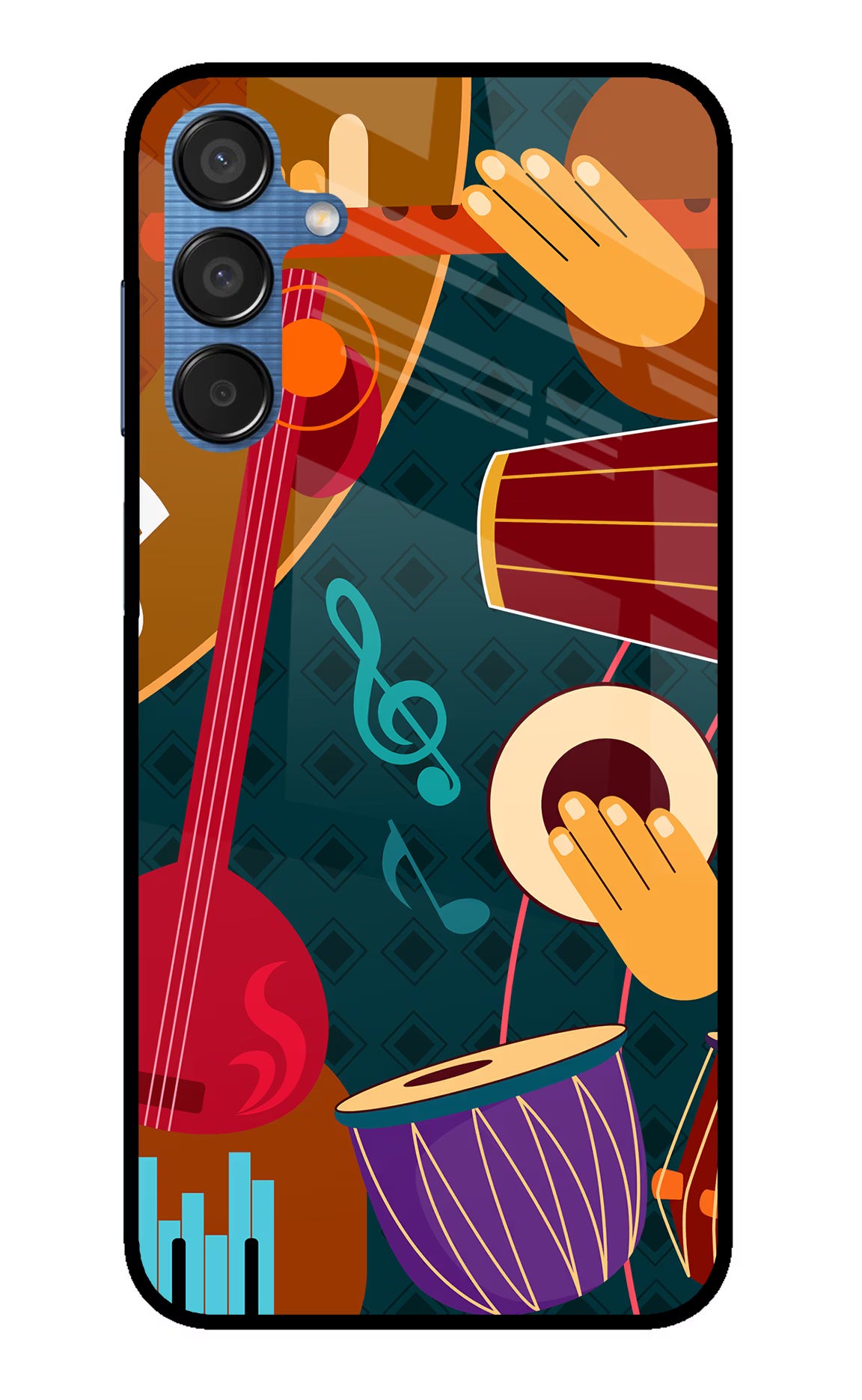 Music Instrument Samsung M15 5G Glass Case Back Cover by Casekaro