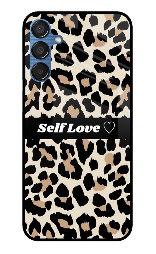 Leopard Print Self Love Samsung M15 5G Glass Case