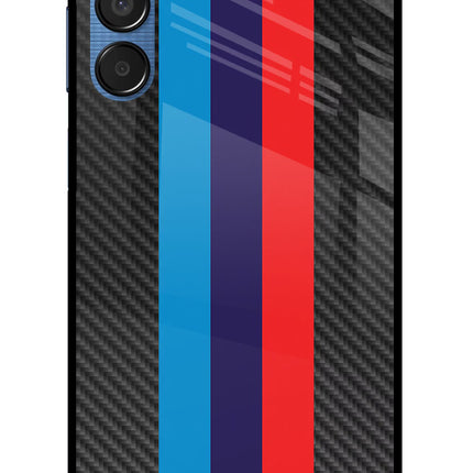 BMW Stripes Pattern Samsung M15 5G Glass Case