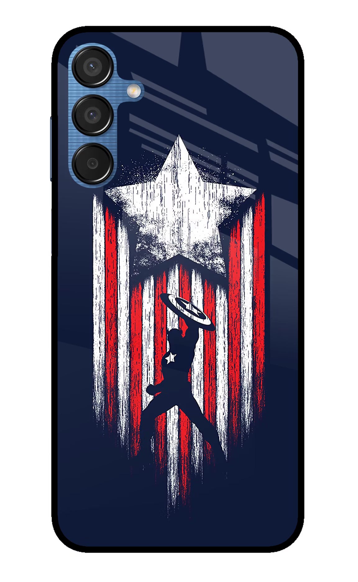 Captain America Marvel Art Samsung M15 5G Glass Case Back Cover by Casekaro