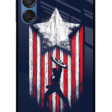 Captain America Marvel Art Samsung M15 5G Glass Case