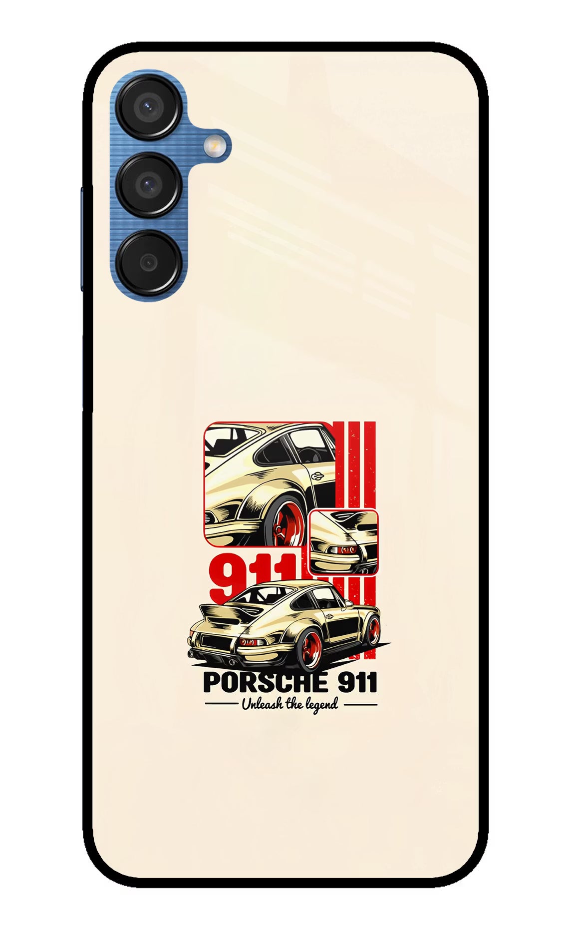 Classic Porsche 911 Samsung M15 5G Glass Case Back Cover by Casekaro